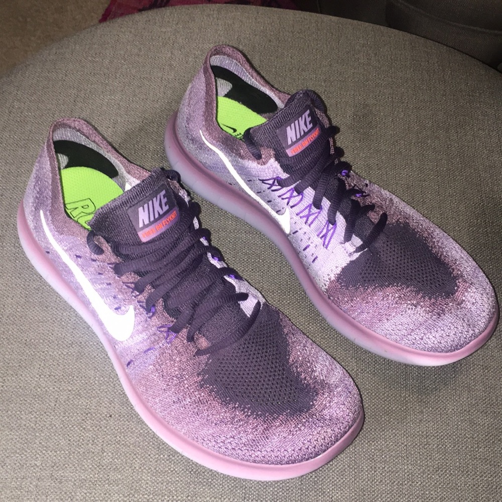 Nike Free Run Flyknit Purple Very Good Condition
